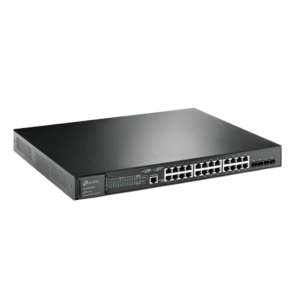 TP-Link Omada SG3428XMP / 24‑портовый гигабитный управляемый РоЕ-коммутатор уровня L2+ с 4 SFP+ слотами 10G
