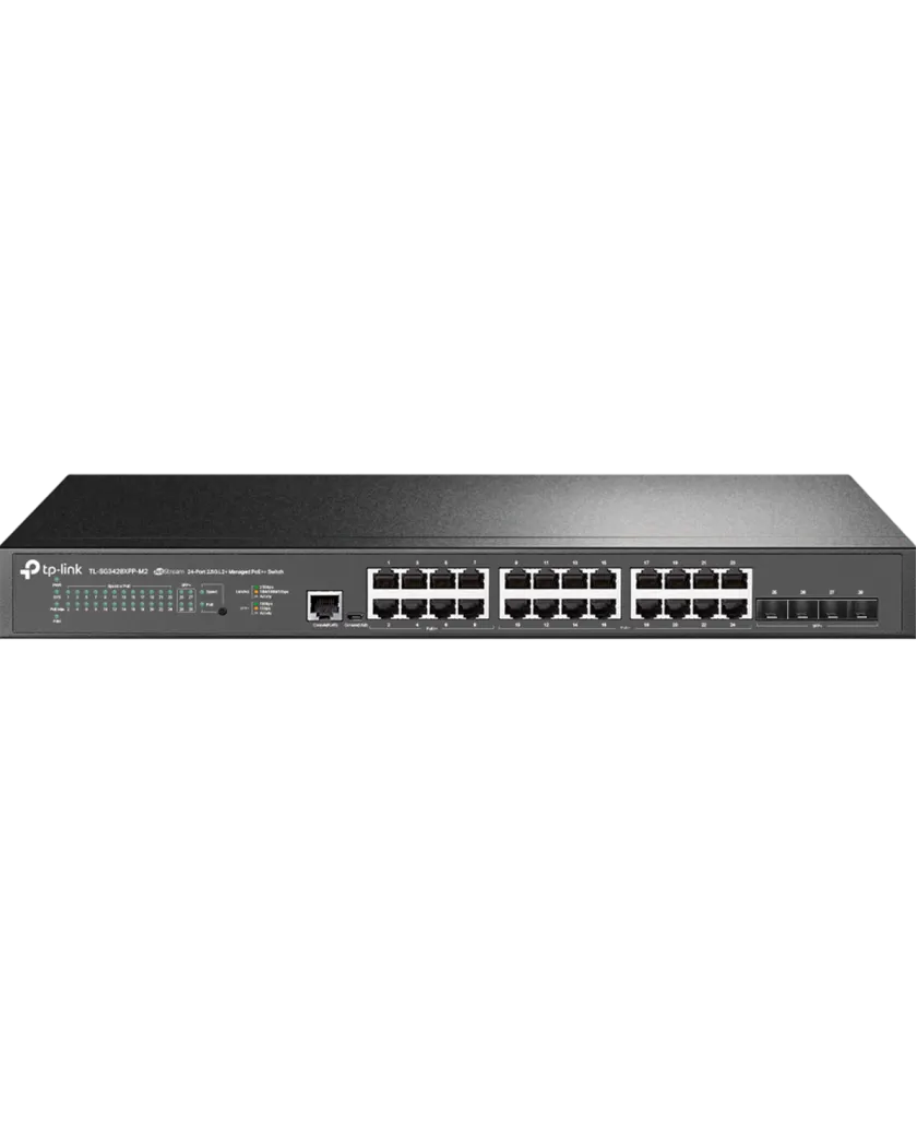 TP-Link Omada SG3428XPP-M2 / Управляемый коммутатор L2+ с 24 портами 2.5GBASE-T с поддержкой PoE++ и 4 SFP+ слотами 10G