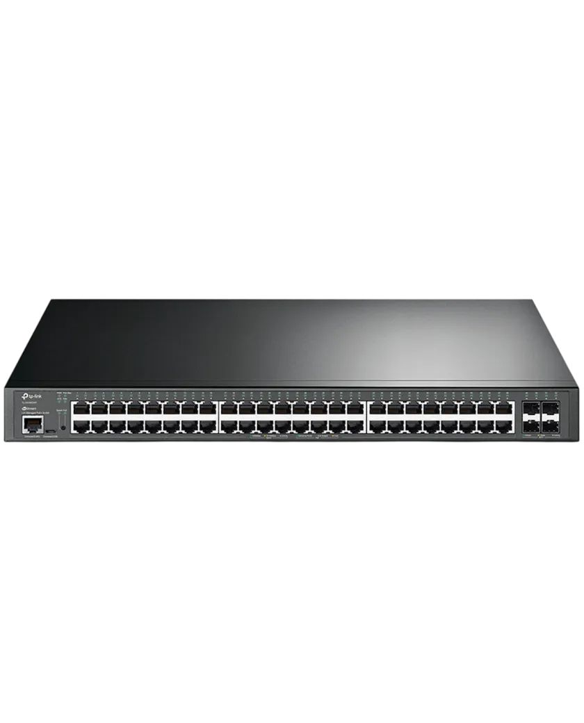 TP-Link Omada SG3452XP / 48‑портовый гигабитный управляемый РоЕ-коммутатор уровня L2+ с 4 SFP+ слотами 10G