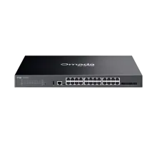 TP-Link Omada SG5428XMPP / 24‑портовый гигабитный стекируемый управляемый РоЕ++ коммутатор уровня L3 с 4 SFP+ слотами 10G