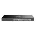 TP-Link Omada SL2428P / 24‑портовый управляемый РоЕ-коммутатор Smart Fast Ethernet, 2 гигабитными портами без РоЕ и 2 SFP слотами
