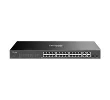 TP-Link Omada SL2428P / 24‑портовый управляемый РоЕ-коммутатор Smart Fast Ethernet, 2 гигабитными портами без РоЕ и 2 SFP слотами