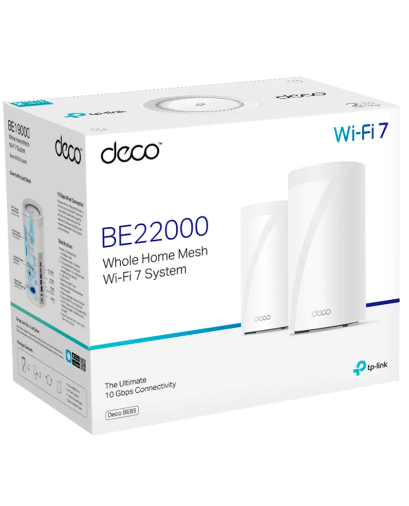 TP-Link Deco BE85 (2-pack) / BE19000 Трехдиапазонная Mesh-система Wi-Fi 7