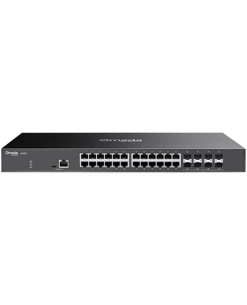 TP-Link Omada SX3832 / управляемый коммутатор уровня L2+ c 24 портами 10 Гбит/с и 8 портами SFP+