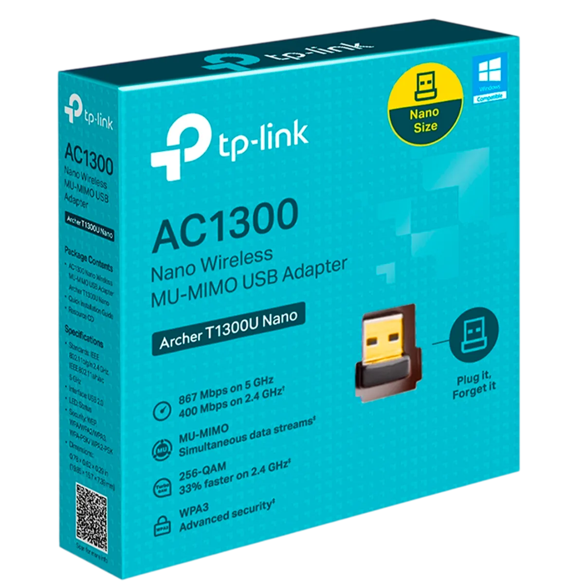 TP-Link Archer T1300U Nano / AC1300 Двухдиапазонный беспроводной MU-MIMO Nano USB-адаптер