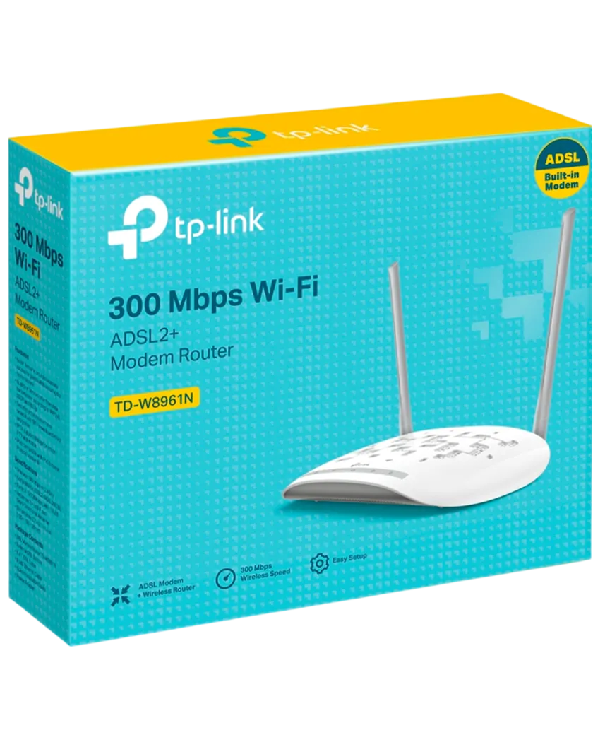 TP-Link TD-W8961N / N300 Беспроводной маршрутизатор со встроенным ADSL-модемом