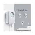 TP-Link TL-PA4010P KIT / AV600 Комплект адаптеров Powerline со встроенной розеткой