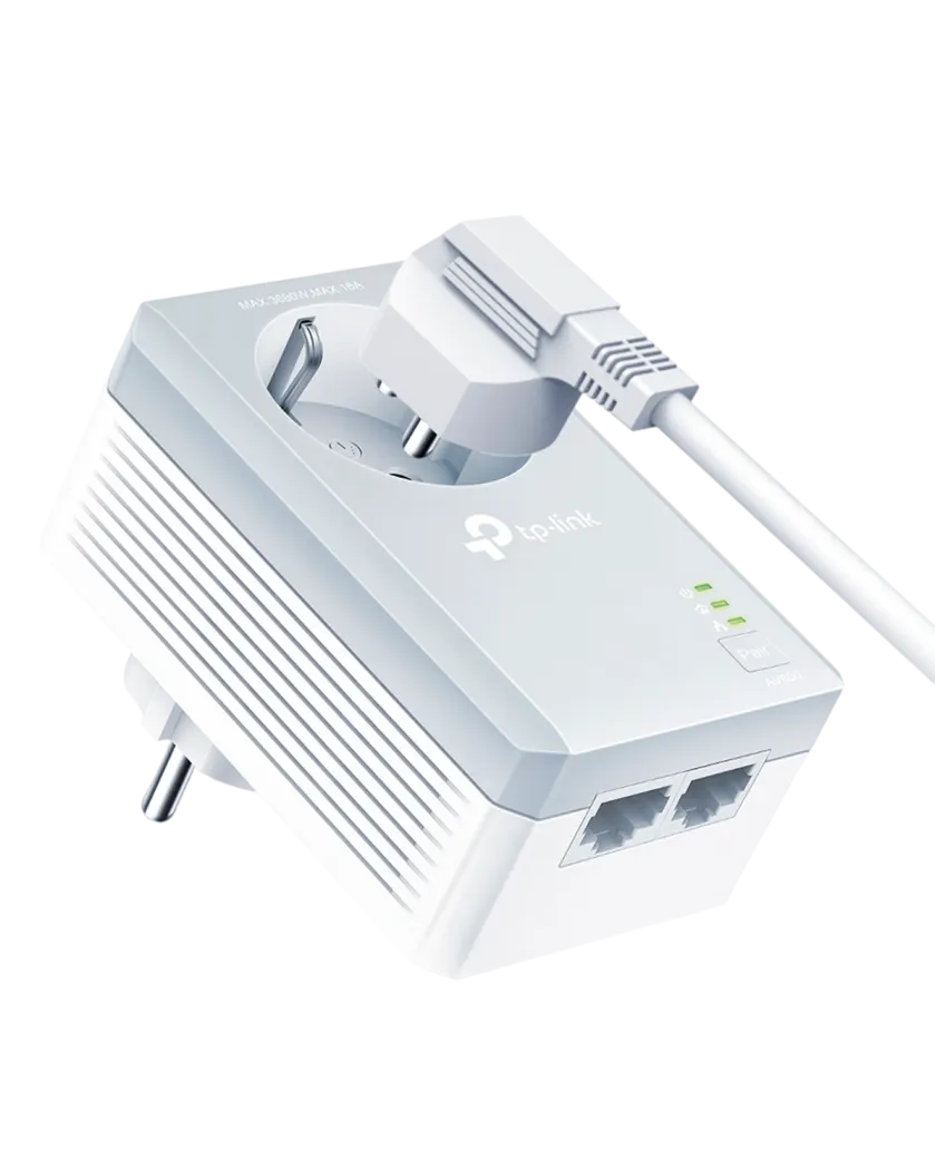 TP-Link TL-PA4020P KIT / AV600 Комплект Powerline адаптеров со встроенной розеткой