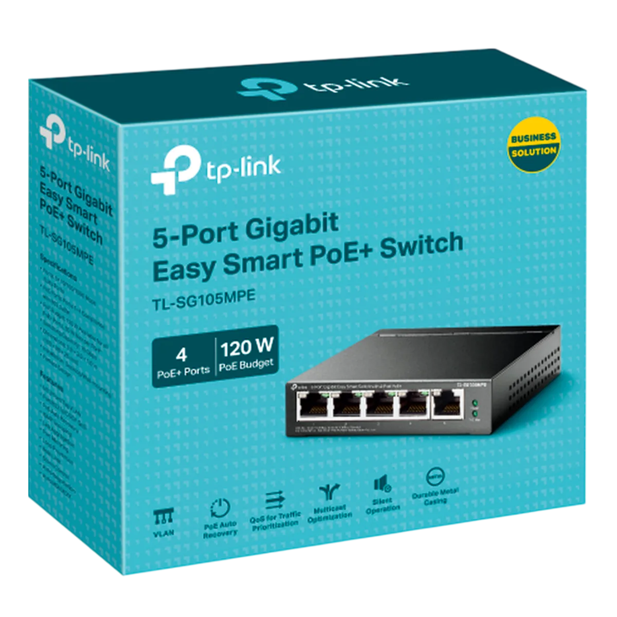 TP-Link TL-SG105MPE / Easy Smart гигабитный 5-портовый PoE-коммутатор (4 порта PoE+ и 1 порт без РоЕ)