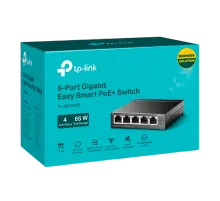 TP-Link TL-SG105PE / Easy Smart гигабитный 5-портовый PoE-коммутатор (4 порта PoE+ и 1 порт без РоЕ)