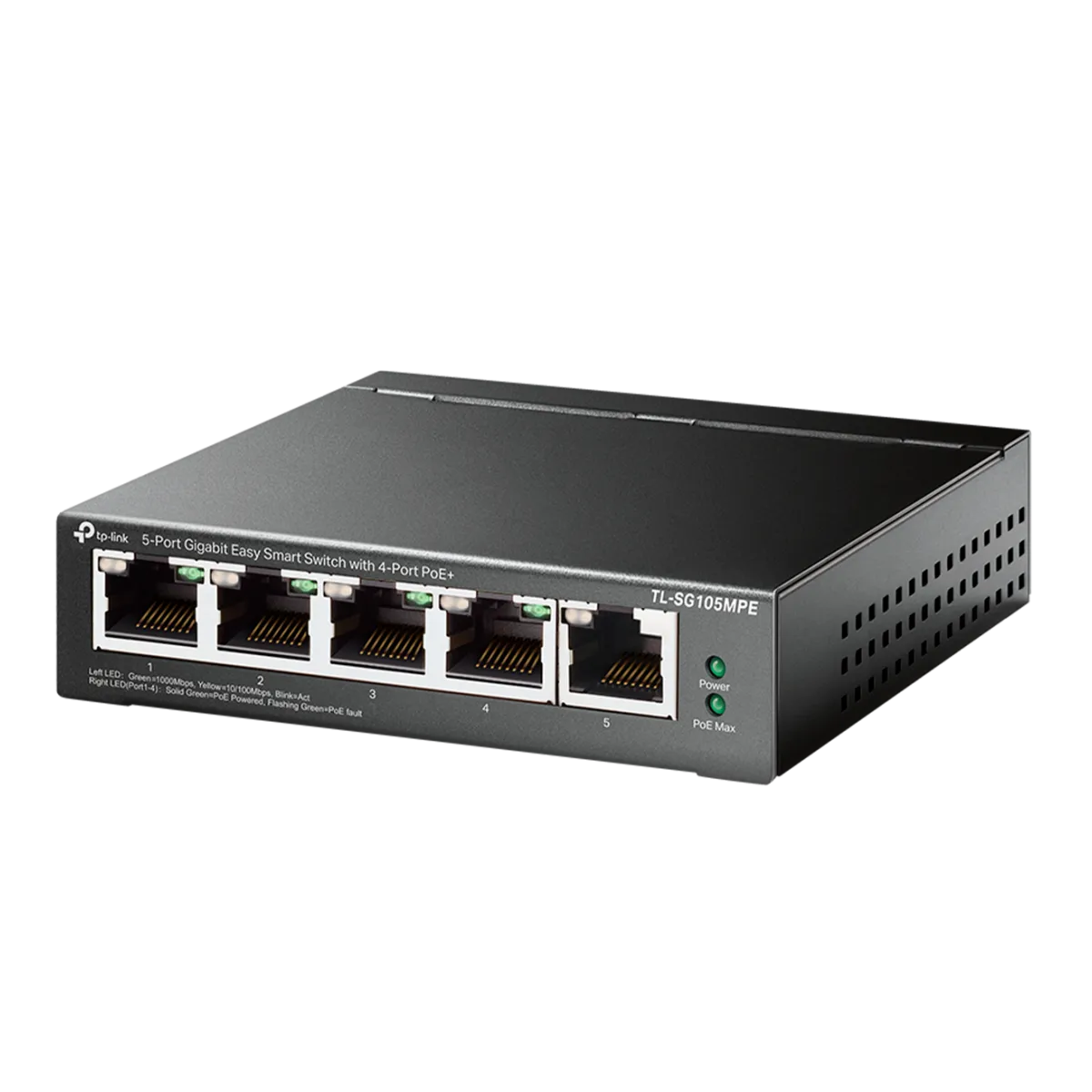 TP-Link TL-SG105PE / Easy Smart гигабитный 5-портовый PoE-коммутатор (4 порта PoE+ и 1 порт без РоЕ)