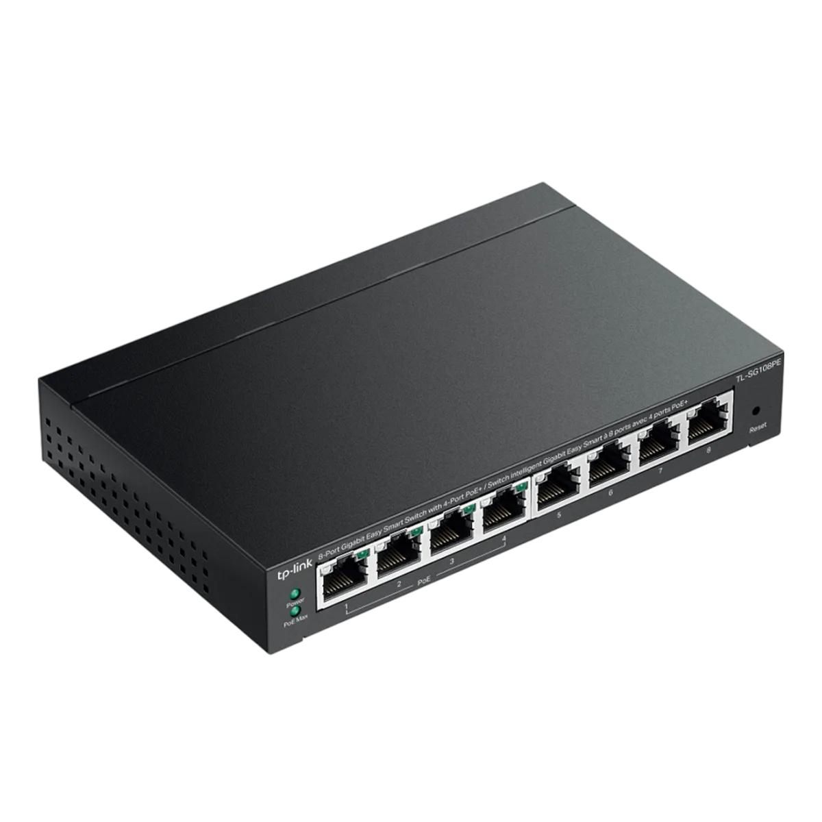 TP-Link TL-SG108PE / Easy Smart гигабитный 8-портовый PoE-коммутатор (4 порта PoE+ и 4 порта без РоЕ)