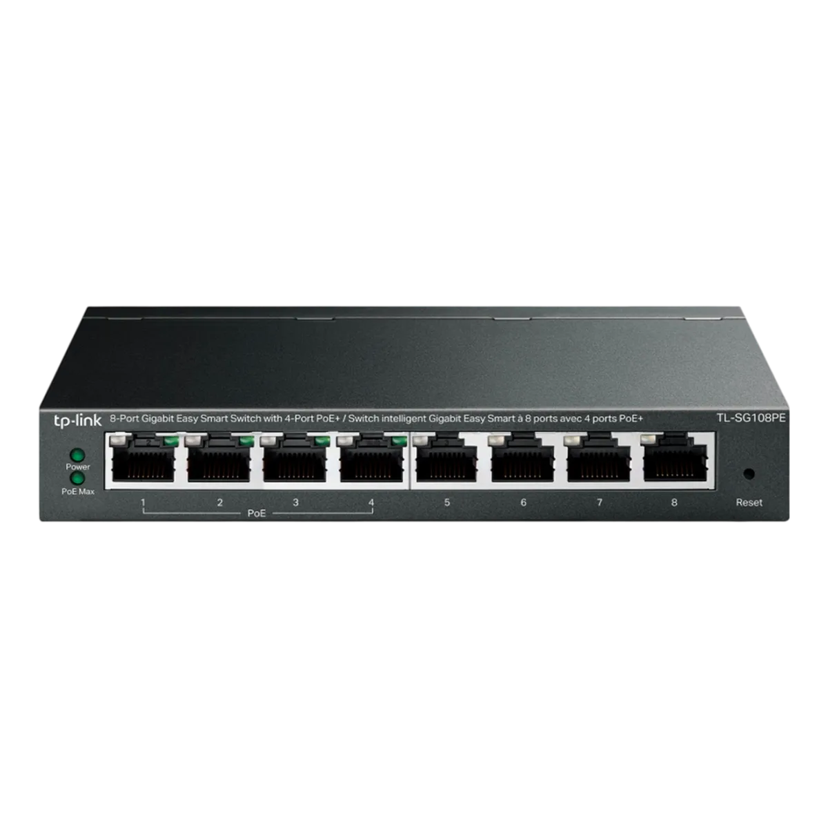 TP-Link TL-SG108PE / Easy Smart гигабитный 8-портовый PoE-коммутатор (4 порта PoE+ и 4 порта без РоЕ)
