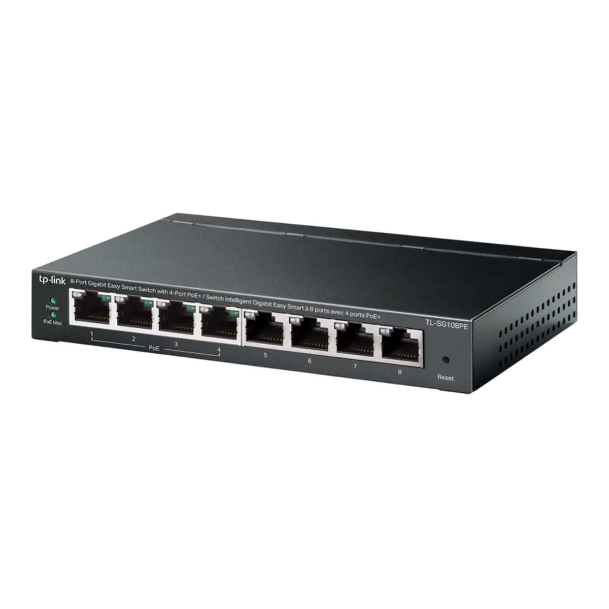 TP-Link TL-SG108PE / Easy Smart гигабитный 8-портовый PoE-коммутатор (4 порта PoE+ и 4 порта без РоЕ)