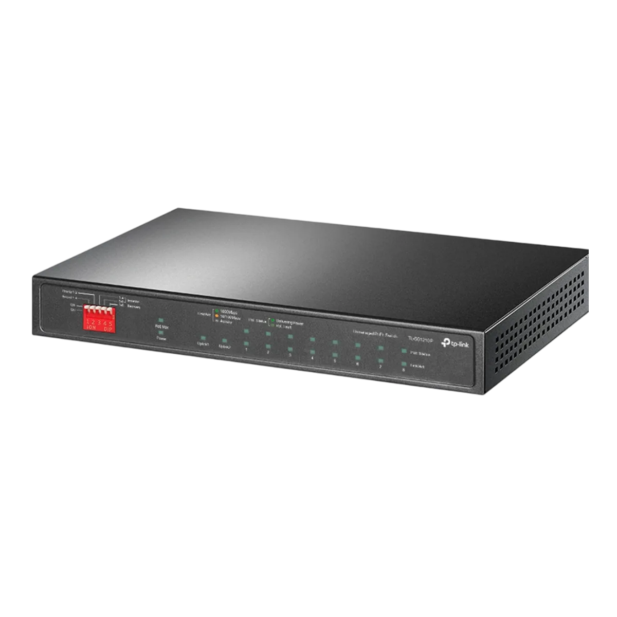 TP-Link TL-SG1210P / Неуправляемый гигабитный 10-портовый PoE-коммутатор (8 портов PoE+, 1 порт без РоЕ и 1 слот SFP)