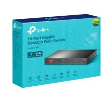 TP-Link TL-SG1210P / Неуправляемый гигабитный 10-портовый PoE-коммутатор (8 портов PoE+, 1 порт без РоЕ и 1 слот SFP)