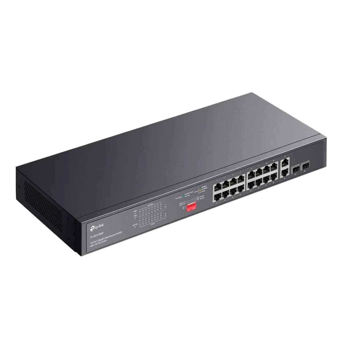 TP-Link TL-SG1218MP / Неуправляемый гигабитный 18-портовый PoE-коммутатор (16 портов PoE+ и 2 Combo-порта RJ45/SFP)