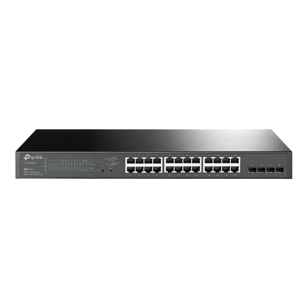 TP-Link TL-SG2428P / JetStream гигабитный Smart коммутатор на 24 порта PoE+ и 4 SFP‑слота
