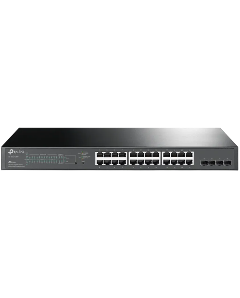 TP-Link TL-SG2428P / JetStream гигабитный Smart коммутатор на 24 порта PoE+ и 4 SFP‑слота