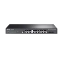 TP-Link TL-SG3428X-UPS / JetStream Управляемый коммутатор уровня 2+ с 24 гигабитными портами RJ45, 4 портами SFP+ и источником балансового питания