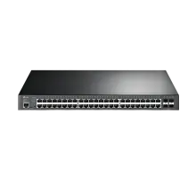 TP-Link TL-SG3452P / JetStream 48‑портовый гигабитный управляемый РоЕ-коммутатор L2+ с 4 SFP‑слотами