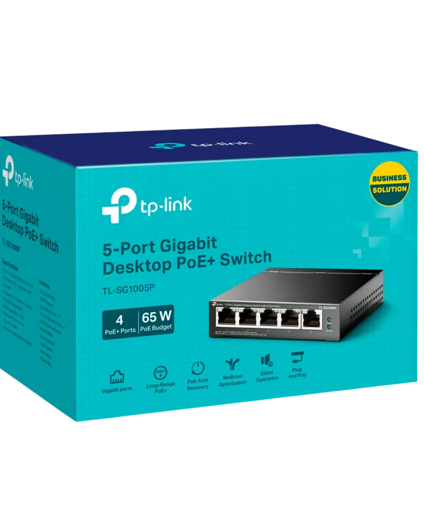 TP-Link TL-SG605P / Нуправляемый гигабитный коммутатор с 5 портами и поддержкой PoE+ с 4 портами