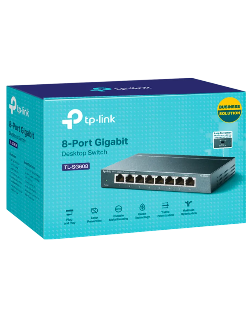 TP-Link TL-SG608 / Неуправляемый 8-портовый гигабитный коммутатор