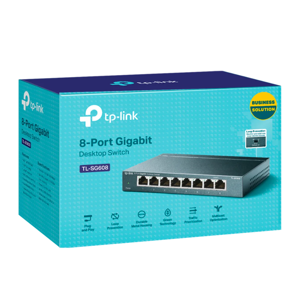 TP-Link TL-SG608P / Нуправляемый гигабитный коммутатор с 8 портами и поддержкой PoE+ с 4 портами