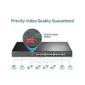 TP-LinTL-SL1226Pk  / Неуправляемый PoE-коммутатор (24 порта PoE+ 10/100 Мбит/с и 2 гигабитных Combo-порта RJ45/SFP)