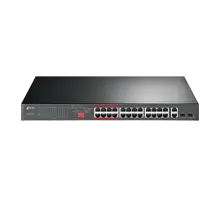 TP-LinTL-SL1226Pk  / Неуправляемый PoE-коммутатор (24 порта PoE+ 10/100 Мбит/с и 2 гигабитных Combo-порта RJ45/SFP)