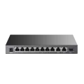 TP-Link TL-SL1311P / Неуправляемый PoE-коммутатор (8 портов PoE+ 10/100 Мбит/с, 2 гигабитных порта без РоЕ и 1 слот SFP)