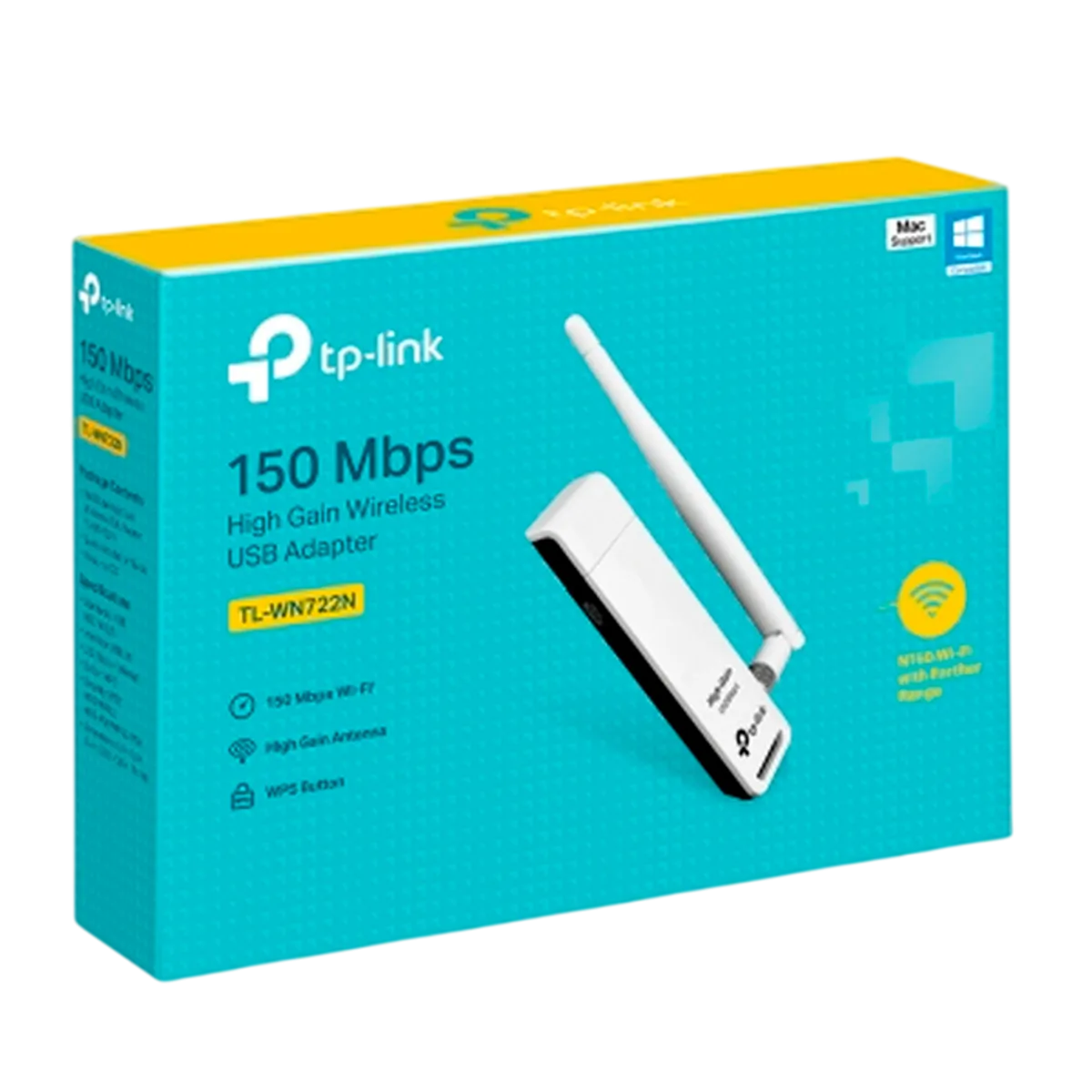 TP-Link TL-WN722N / N150 Беспроводной USB-адаптер высокого усиления