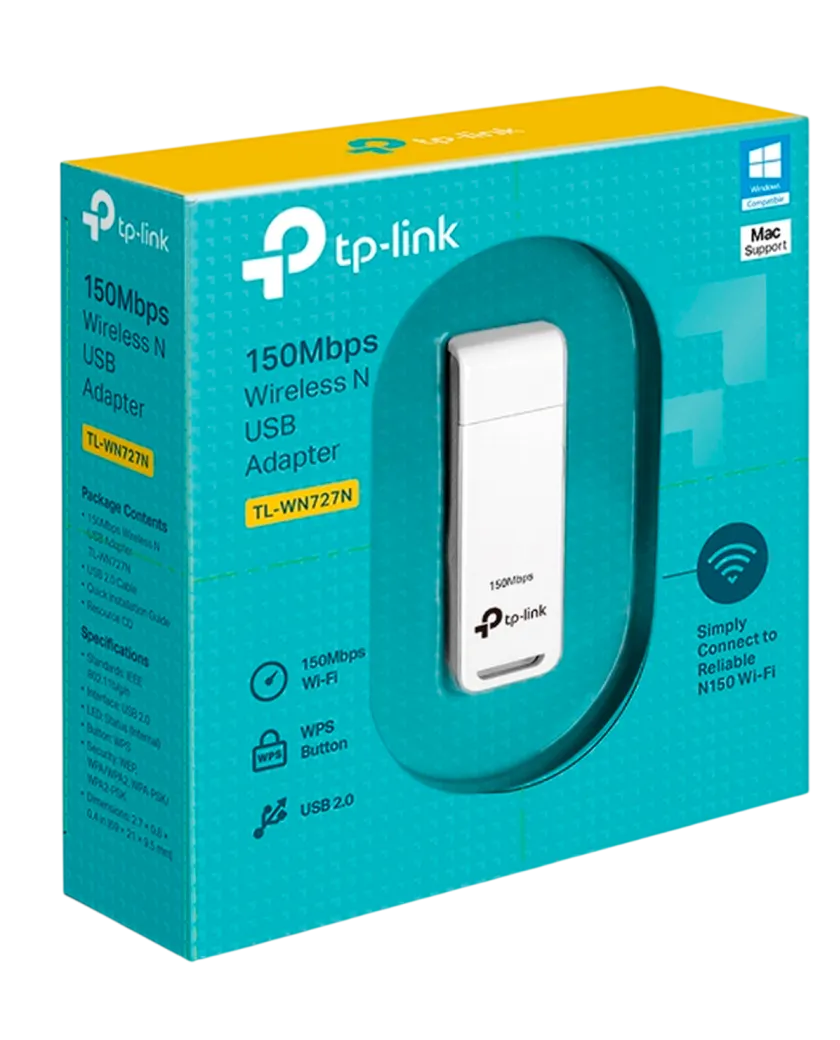 TP-Link TL-WN727N / N150 Беспроводной USB-адаптер