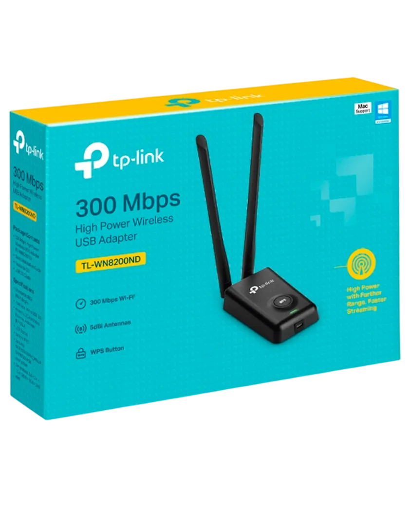 TP-Link TL-WN8200ND / N300 Беспроводной USB-адаптер высокого усиления