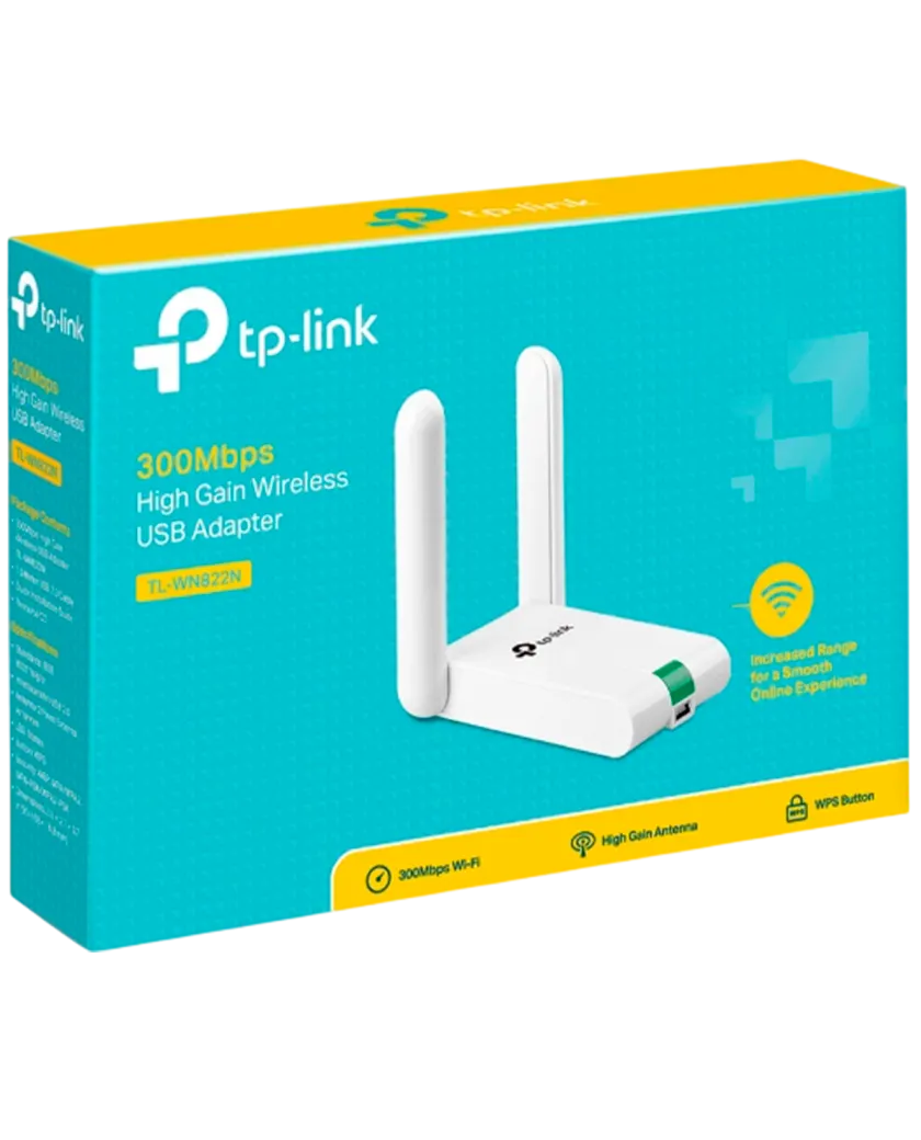 TP-Link TL-WN822N / N300 Беспроводной USB-адаптер высокого усиления