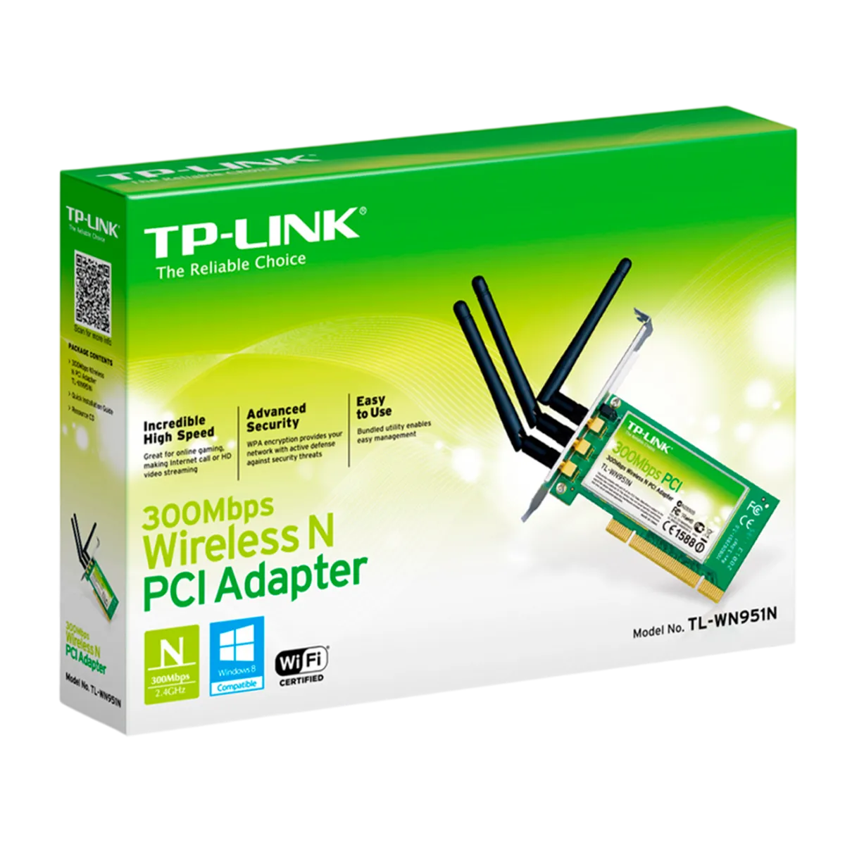 TP-Link TL-WN951N / Беспроводной сетевой адаптер на базе шины PCI 300 Мбит/с