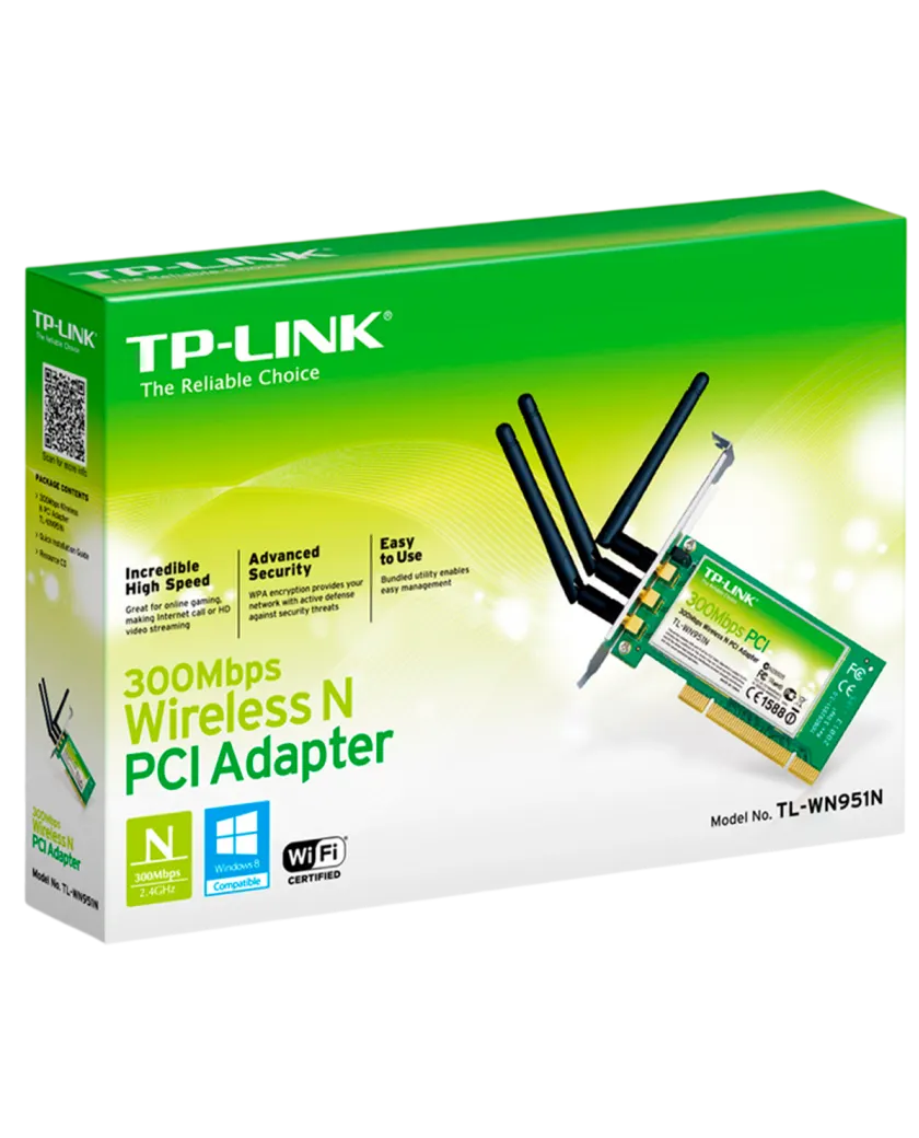 TP-Link TL-WN951N / Беспроводной сетевой адаптер на базе шины PCI 300 Мбит/с