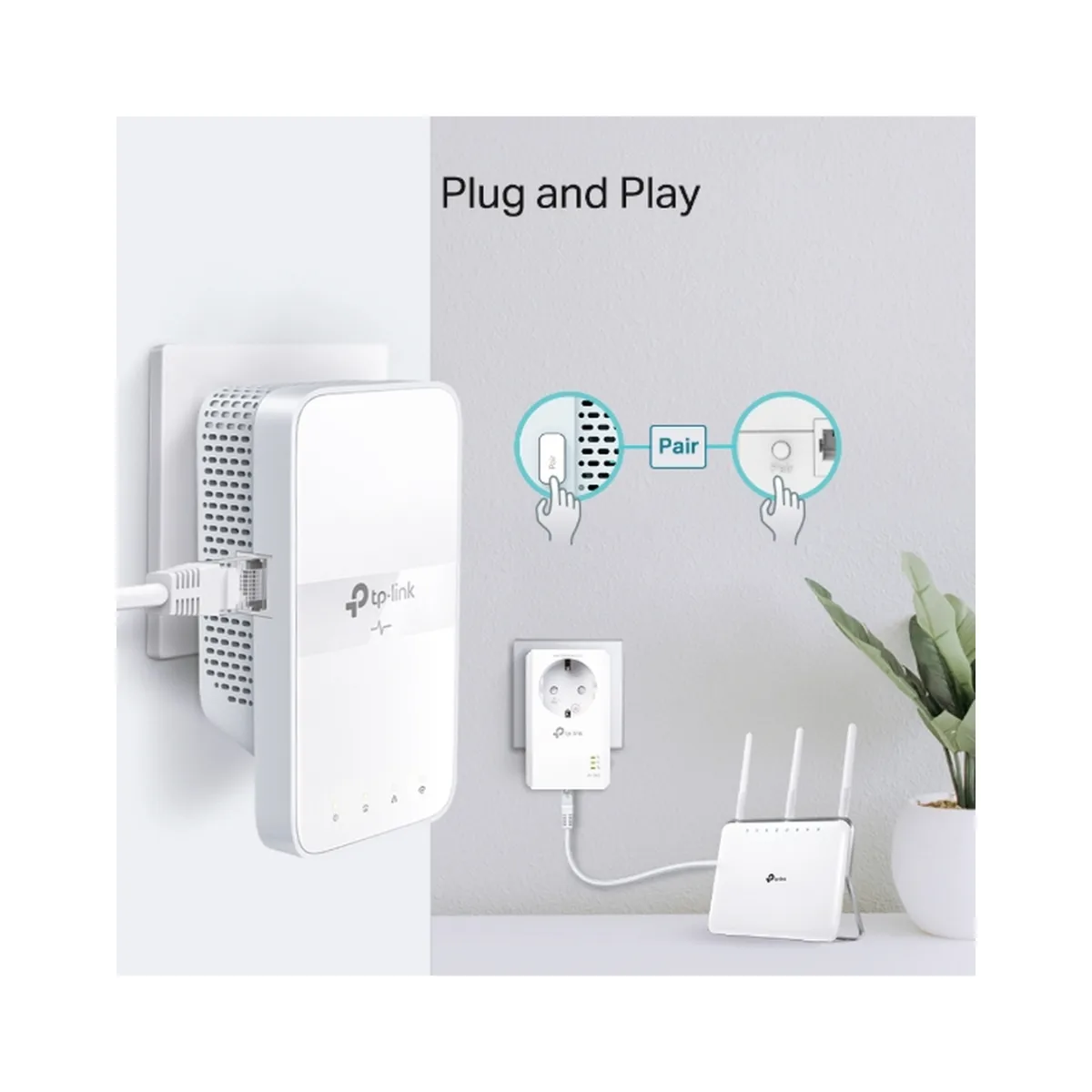 TP-Link TL-WPA7617 / AV1000 Гигабитный Powerline-адаптер с Wi-Fi