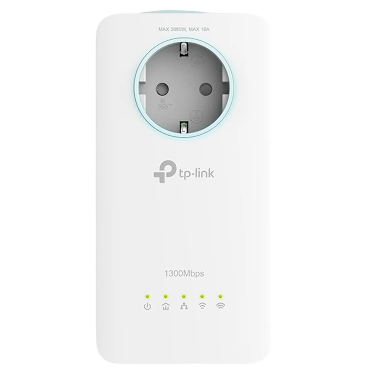 TP-Link TL-WPA8631P / AV1300 Гигабитный Powerline-адаптер с Wi-Fi и встроенной розеткой