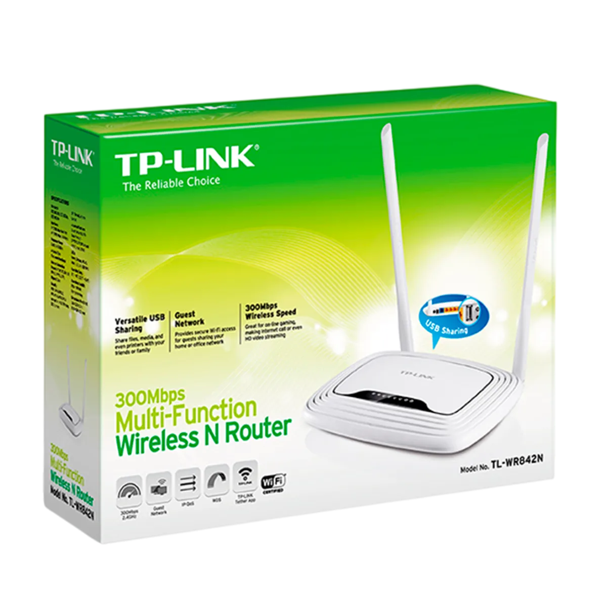 TP-Link TL-WR842N / N300 Многофункциональный беспроводной маршрутизатор с USB-портом и поддержкой 3G/4G USB-модемов