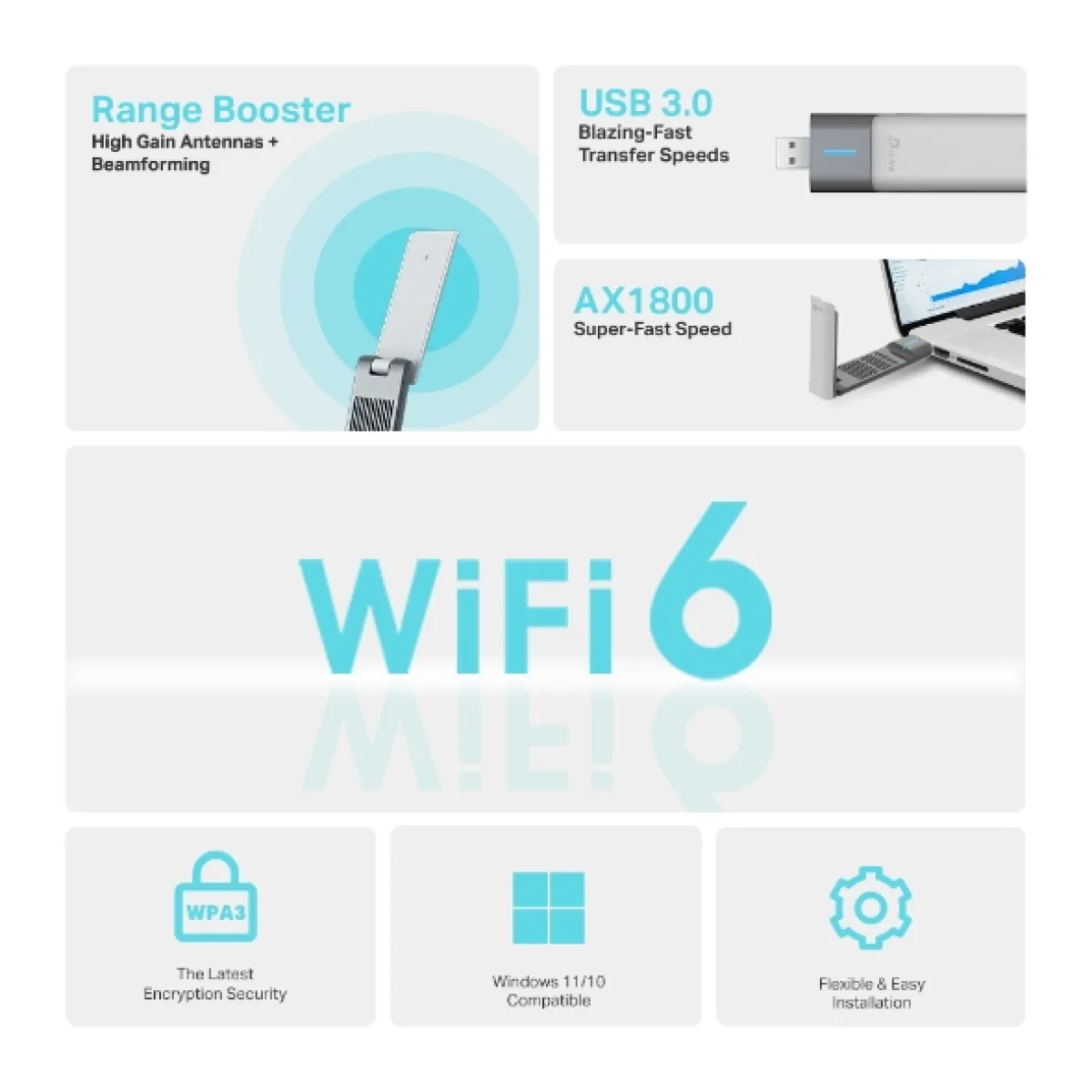 TP-Link Archer TX21UH / AX1800 Беспроводной двухдиапазонный маршрутизатор Wi-Fi 6
