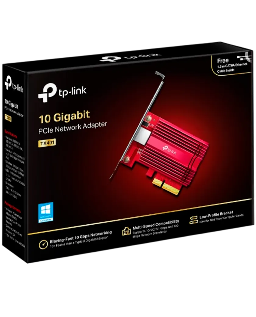 TP-Link TX401 / Сетевой PCIe-адаптер 10 Гбит/с