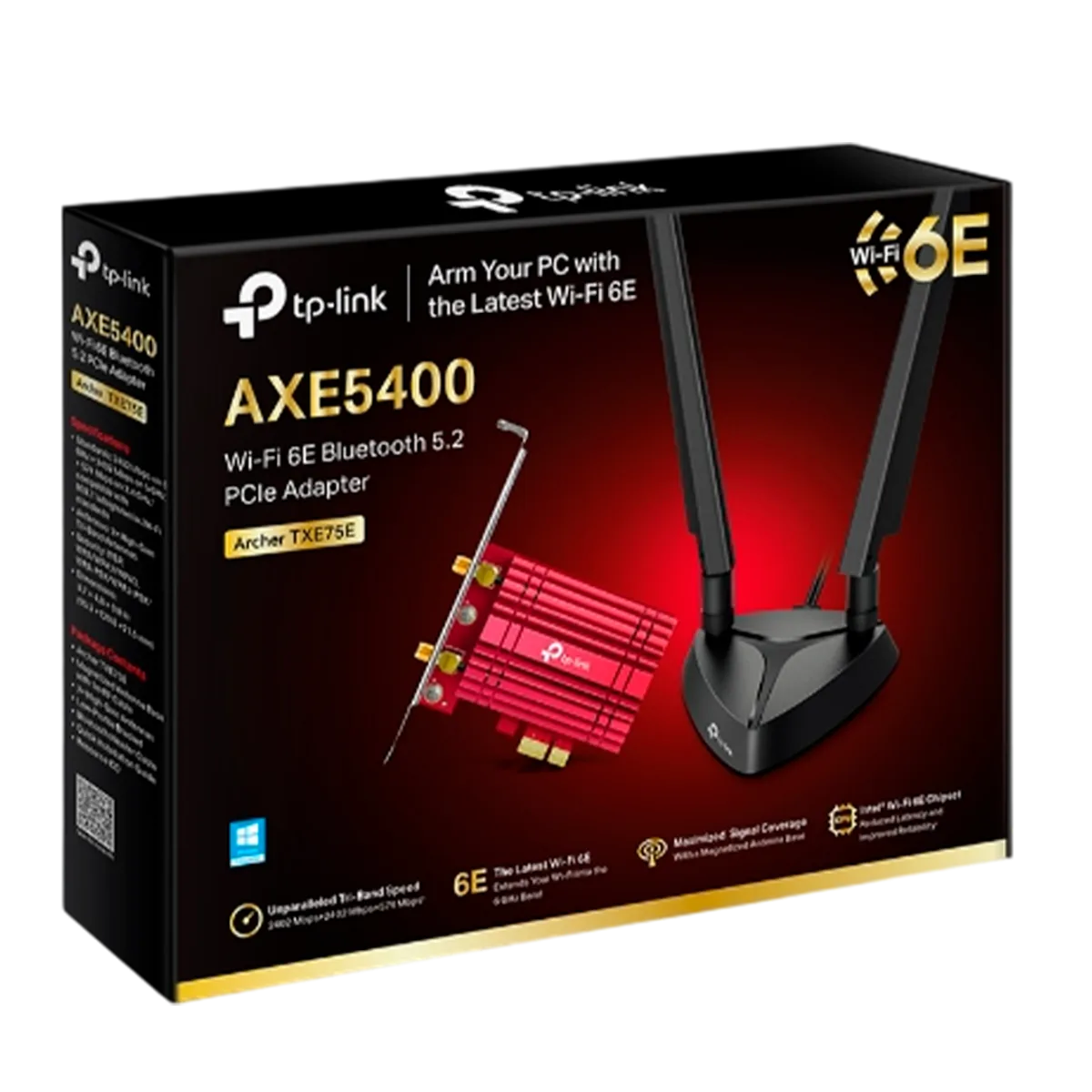 TP-Link Archer TXE75E / AXE5400 Треххдиапазонный беспроводной PCIe-адаптер Wi-Fi 6E с поддержкой Bluetooth 5.3