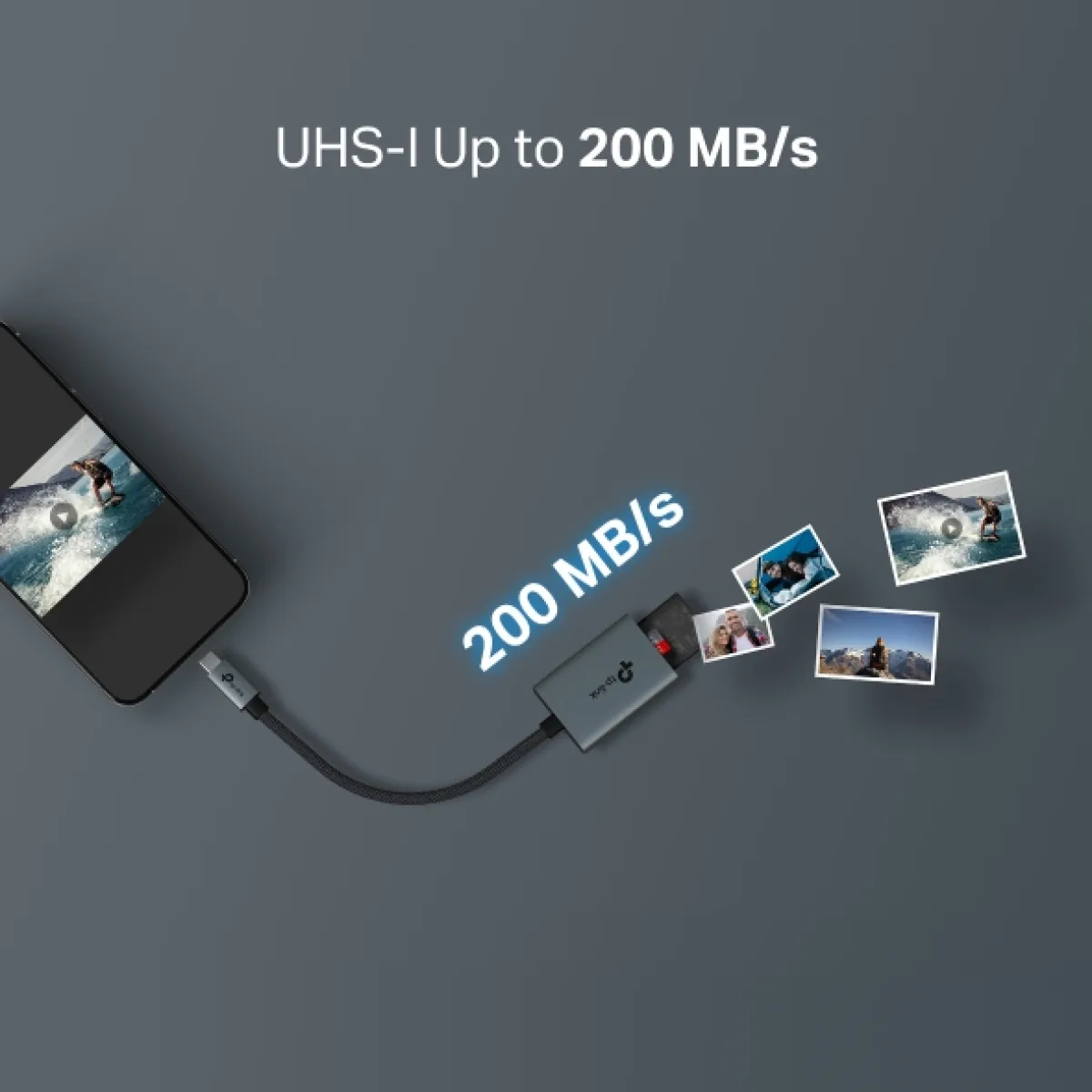 TP-Link UA430C / Кардридер USB 3.0 Type-С со слотами SD / microSD 3.0