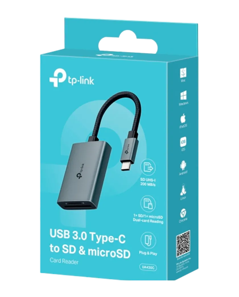 TP-Link UA430C / Кардридер USB 3.0 Type-С со слотами SD / microSD 3.0
