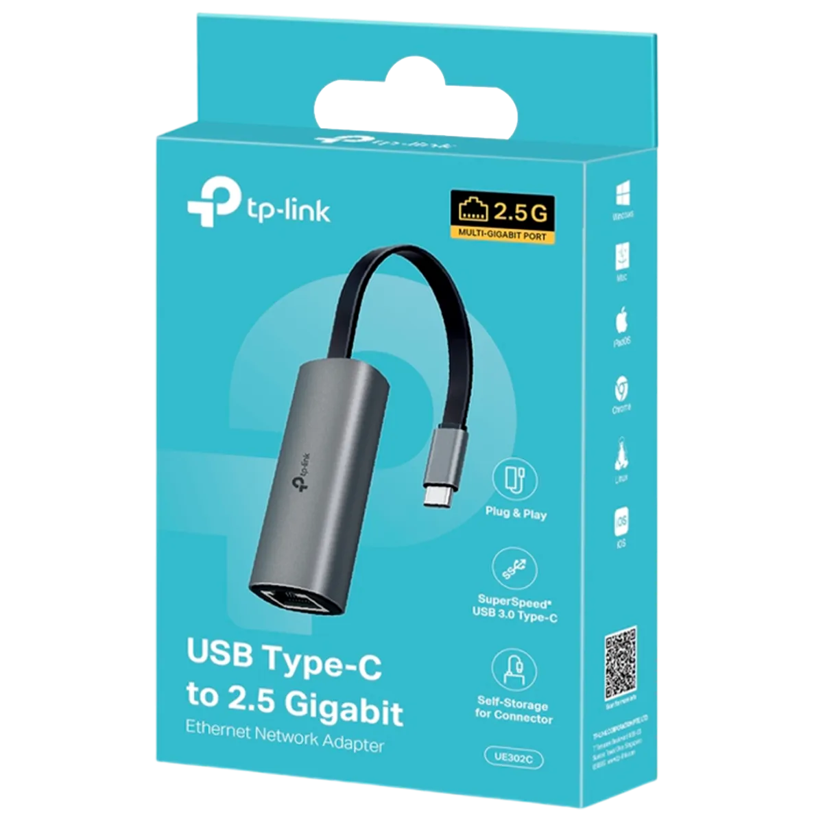 TP-Link UE302C / Сетевой адаптер USB Type C / 2.5GEthernet