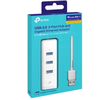 TP-Link UE330 / 3-портовый концентратор USB 3.0 с гигабитным Ethernet-адаптером