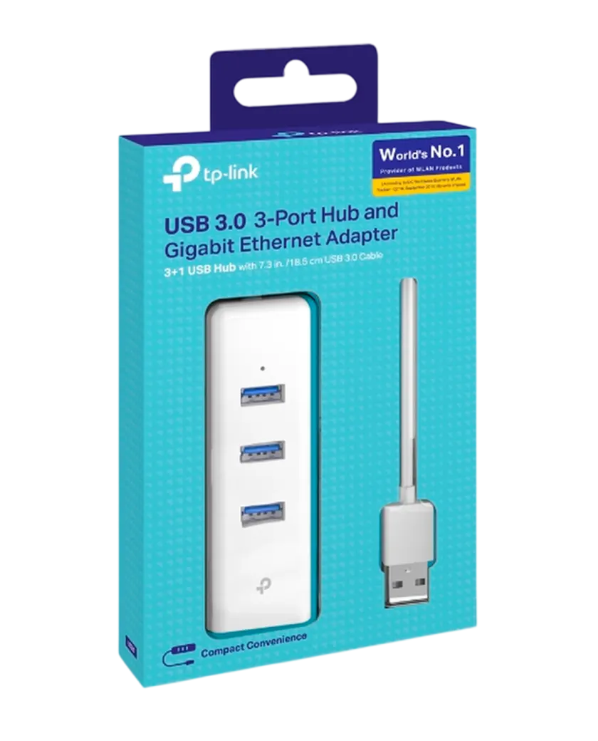 TP-Link UE330 / 3-портовый концентратор USB 3.0 с гигабитным Ethernet-адаптером