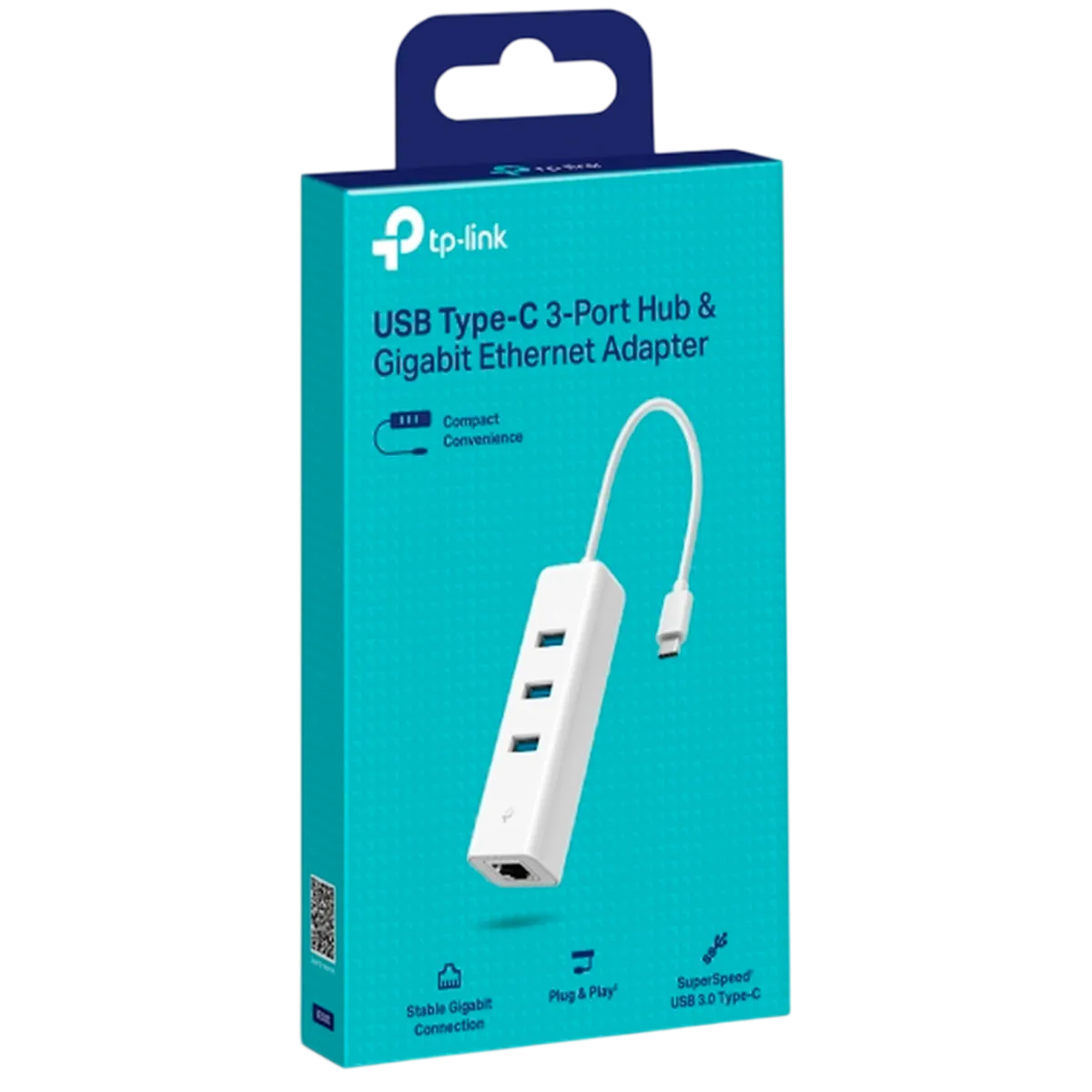 TP-Link UE330C / HUB 3-портовый USB 3.0 Type-C с гигабитным Ethernet-адаптером
