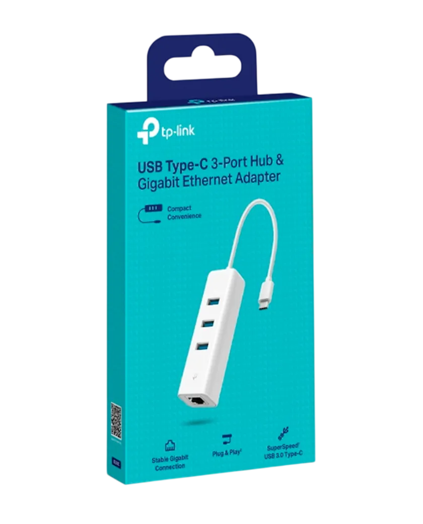 TP-Link UE330C / HUB 3-портовый USB 3.0 Type-C с гигабитным Ethernet-адаптером
